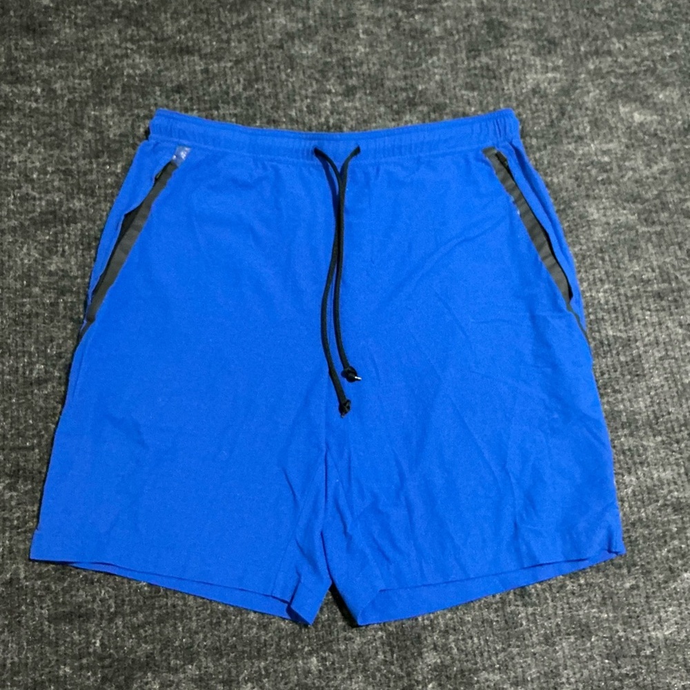 MSX By Michael Strahan Blue Men's Shorts with Black Accents